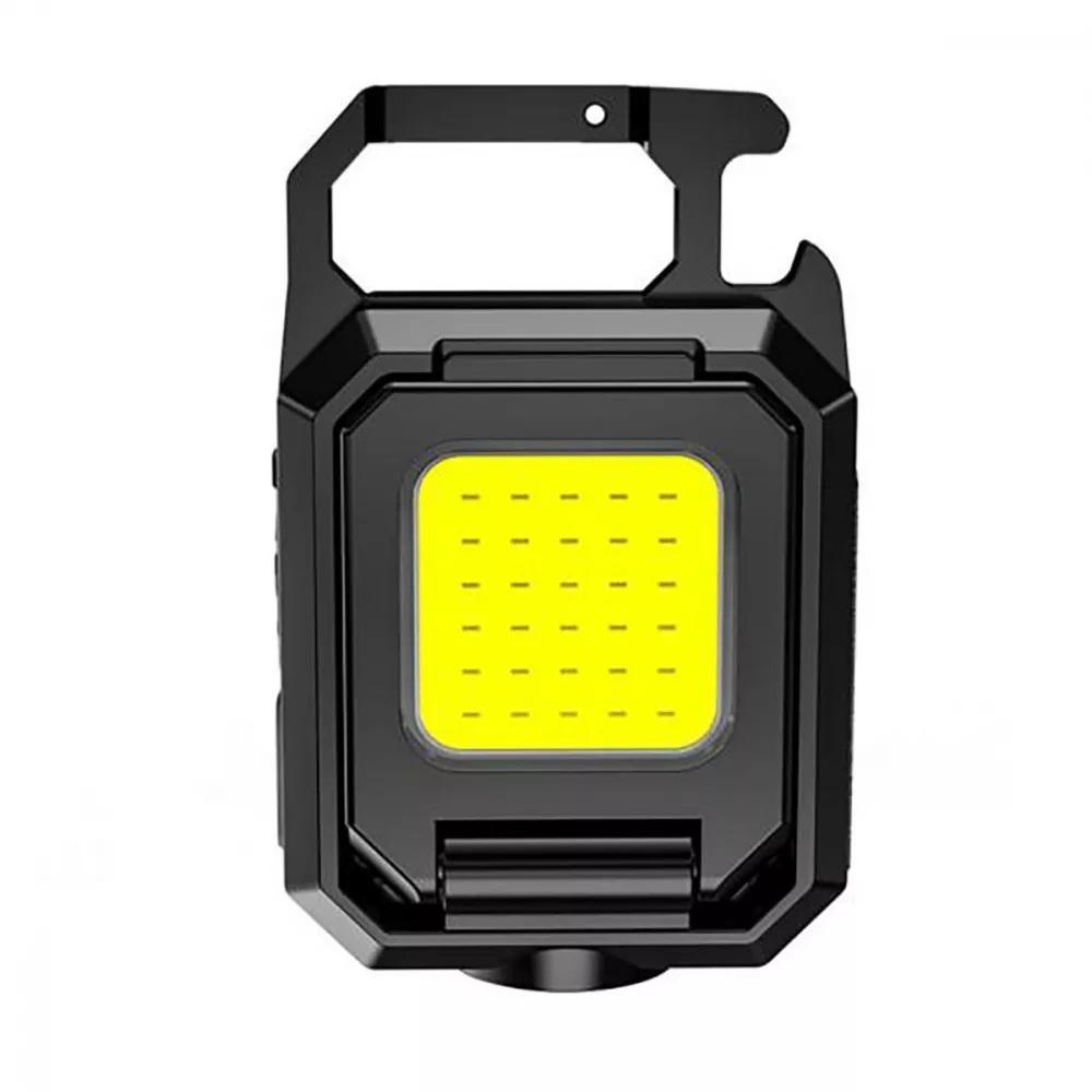 Фонарь портативный LED WJ808 на аккумуляторе с магнитным креплением карабином и USB-C (623101)