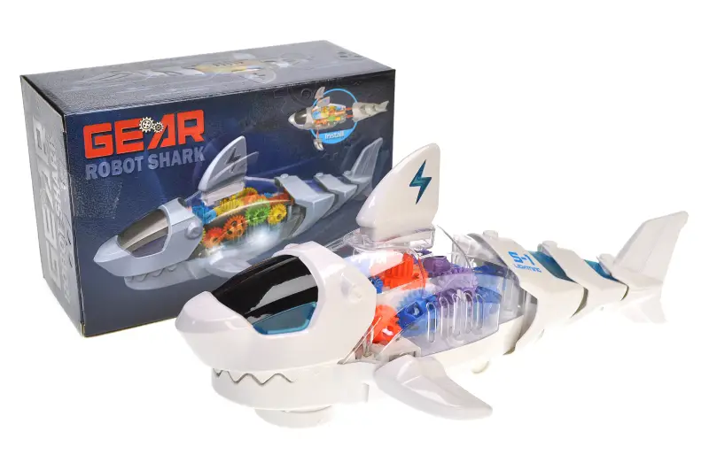 Игрушка музыкальная акула 31 см Белый (S-2A)