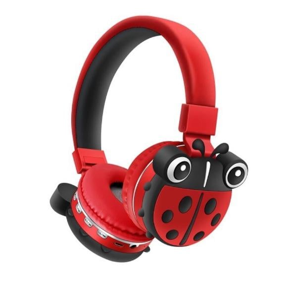 Наушники беспроводные солнышко накладные AH-806F Красный (22039)