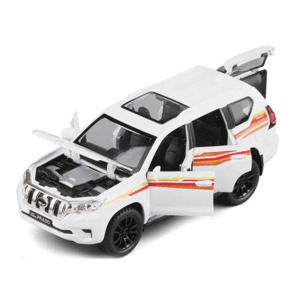 Коллекционная машинка Toyota Land Cruiser Prado моделька Белый (59342)