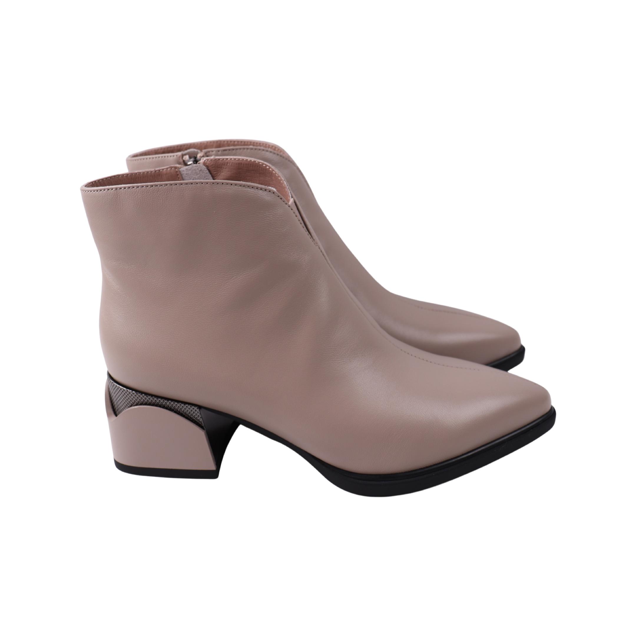 Ботильоны женские Angelo Vani натуральная кожа р. 37 Капучино (256-23DH)