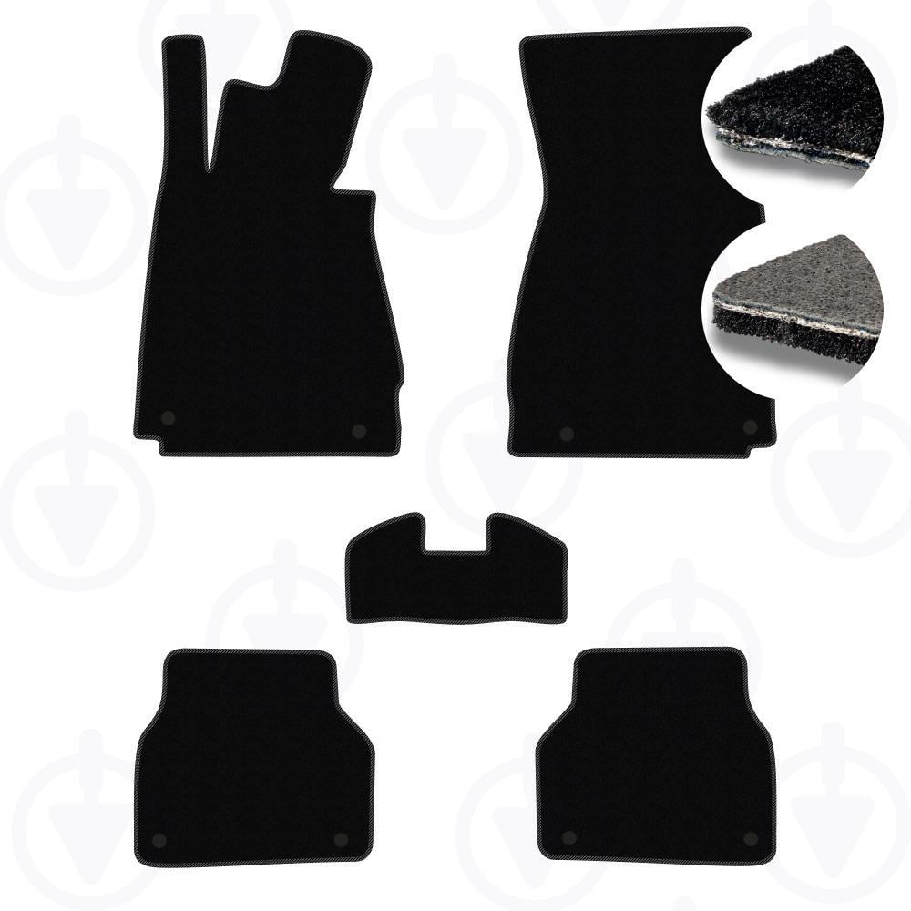 Комплект килимків до салону Star-Tex для BMW 5-Series E39 1995 - 2004 р. текстиль/Fortuna Чорний (15859-64-81-84)