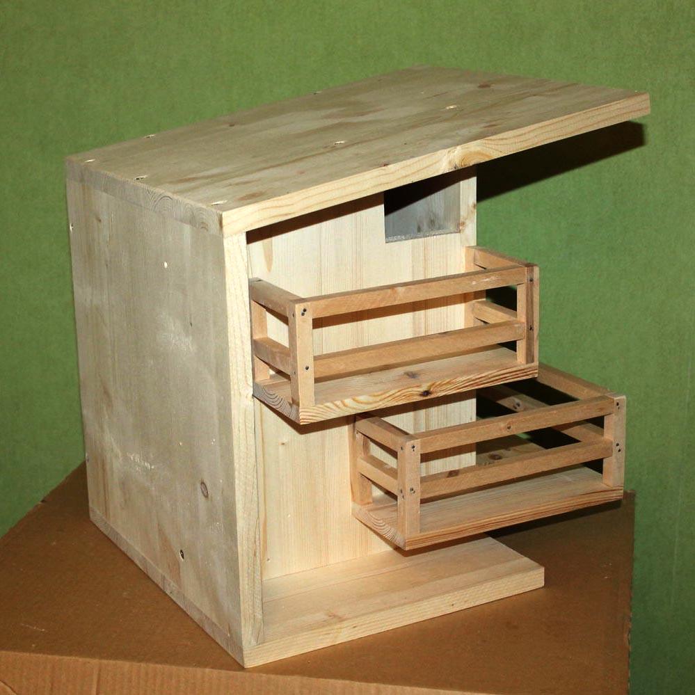 Домик для белок из дерева Каштан Бланже (ДДБ-000401) - фото 3 Домик для белок из дерева Каштан Бланже (ДДБ-000401) - фото 3