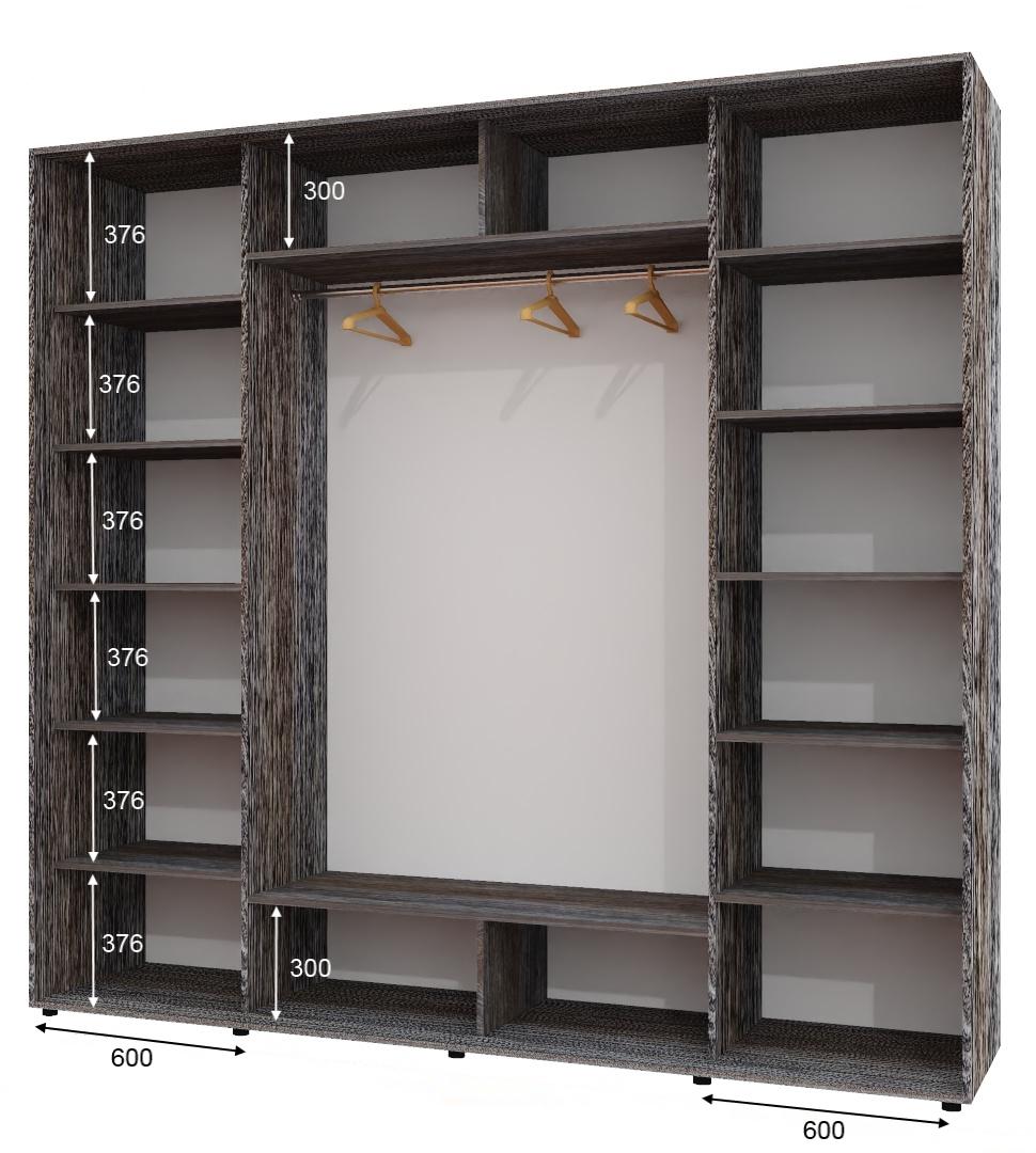 Корпус шафи-купе Алекса ШК-05 250х60х240 см Дуб морас - фото 2