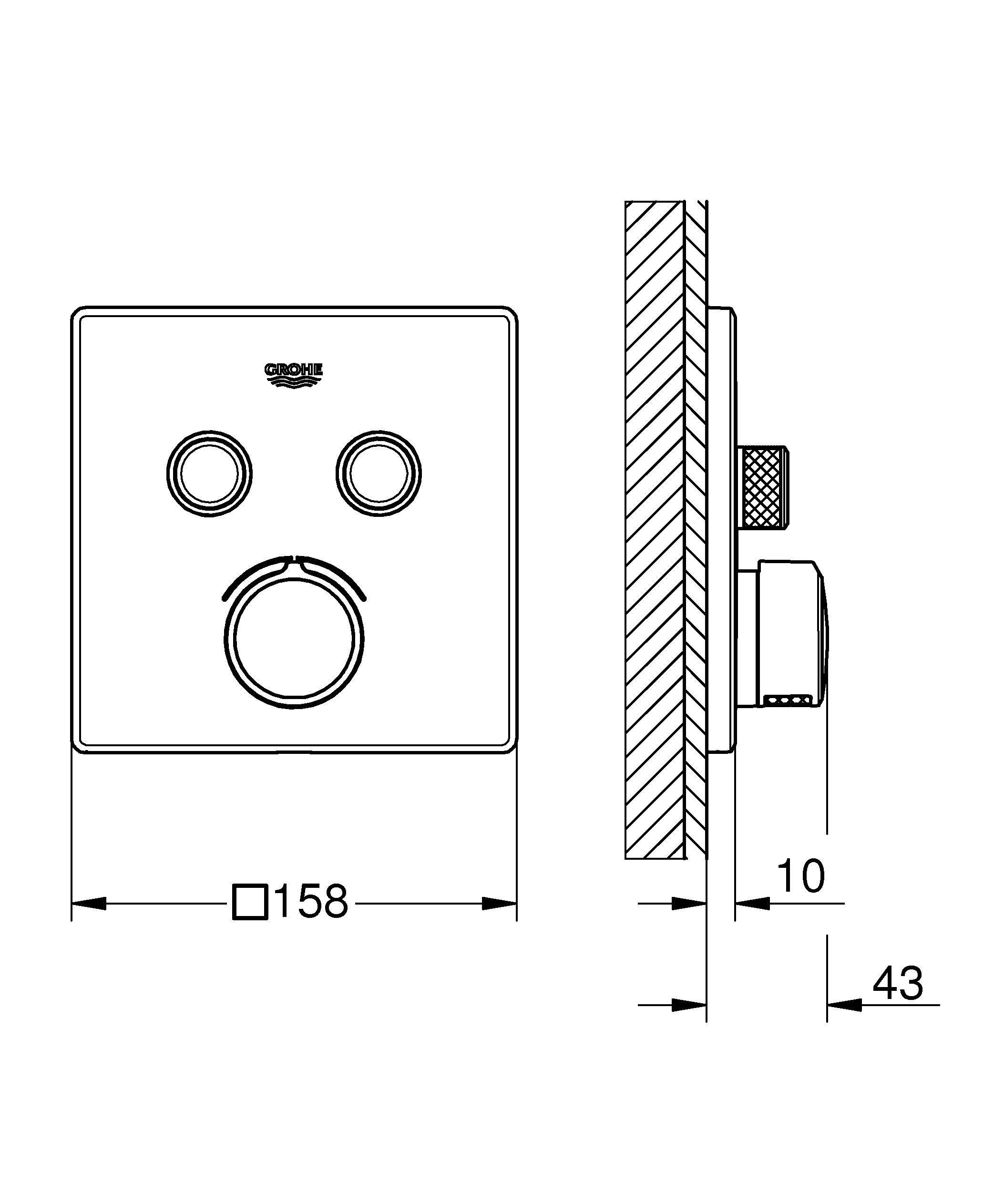 Зовнішня частина змішувача Grohe Grohtherm SmartControl 29148000 з термостатом Хром (111091) - фото 2