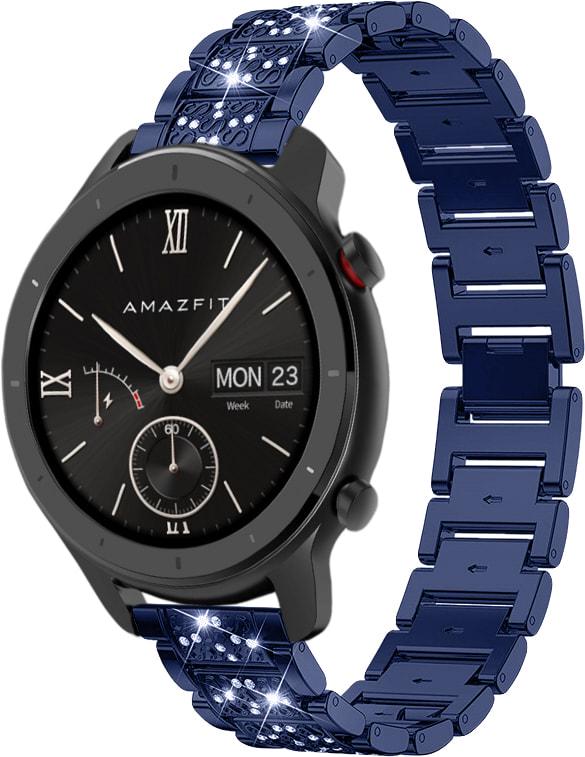 Браслет металлический Glam для Amazfit GTR 42 мм Blue (32804-28)