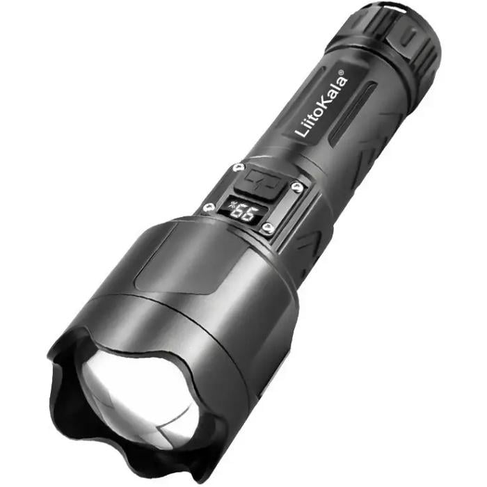Ліхтарик ручний LiitoKala LF-2305 1500lm Type-C PowerBank акумулятор 26650 (не входить в комплект) Black (LF-2305)