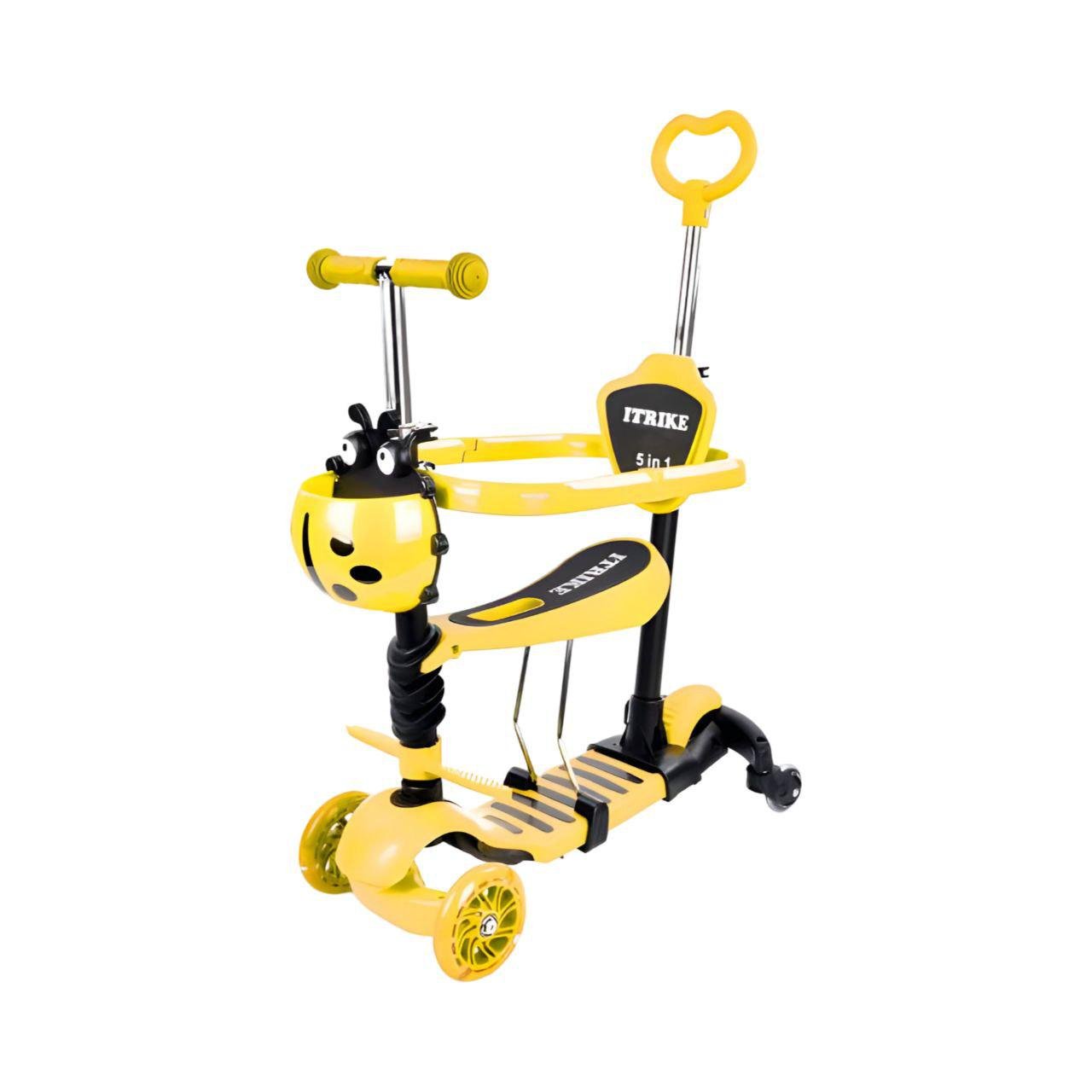 Самокат JR 3-101-Y 5в1 бампер/додаткові коліщатка Жовтий (25202164) Самокат JR 3-101-Y 5в1 бампер/додаткові коліщатка Жовтий (25202164)