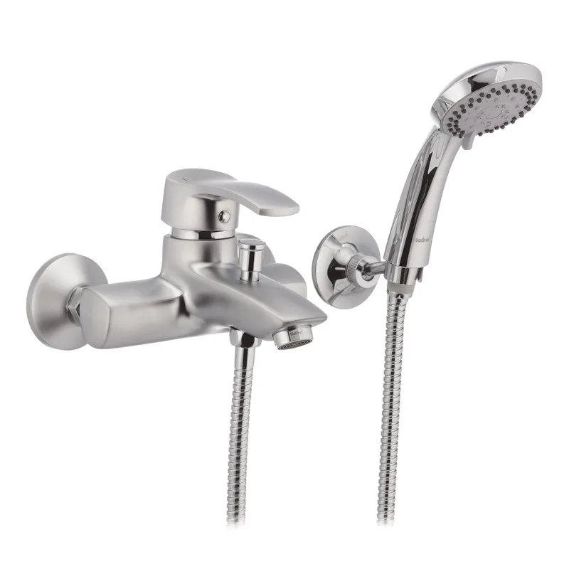 Смеситель для ванны Haiba Focus 009 из латуни Стальной (HB0121)