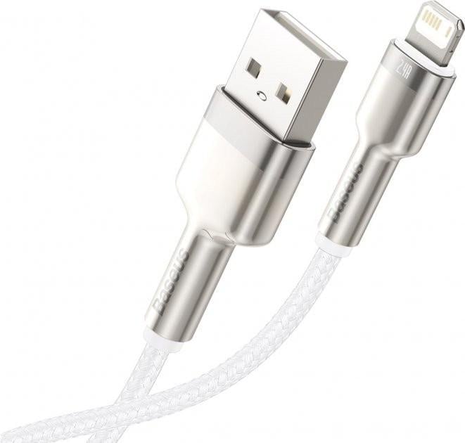 Кабель Baseus Cafule Metal Lightning 2.4A 2 м White - фото 4 Кабель Baseus Cafule Metal Lightning 2.4A 2 м White - фото 4