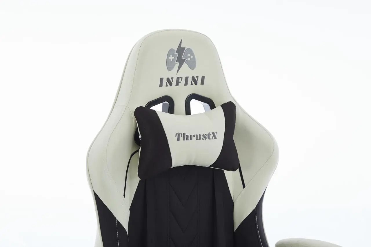 Кресло геймерское тканевое Infiny Dzhoystyk Молочный - фото 8