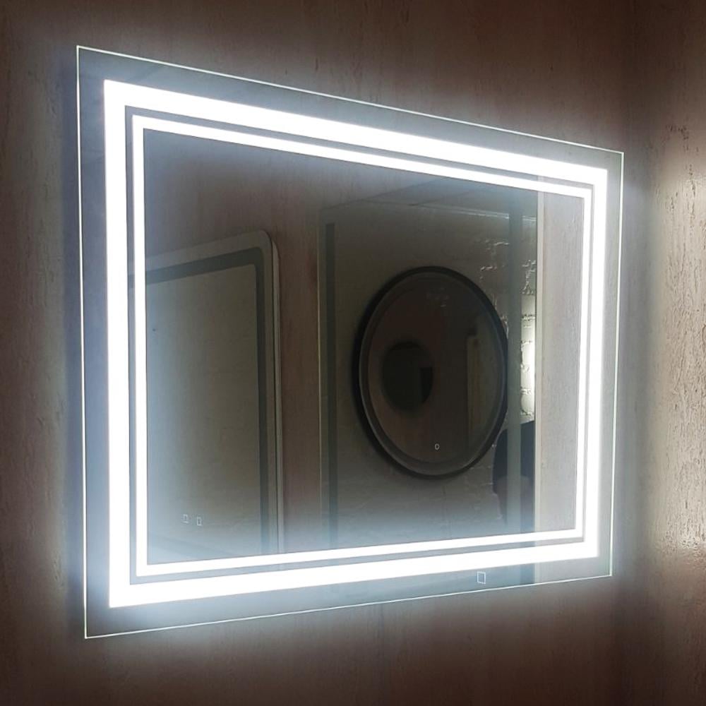 Зеркало в ванную с подсветкой LED Mirror Изра 80х120 см