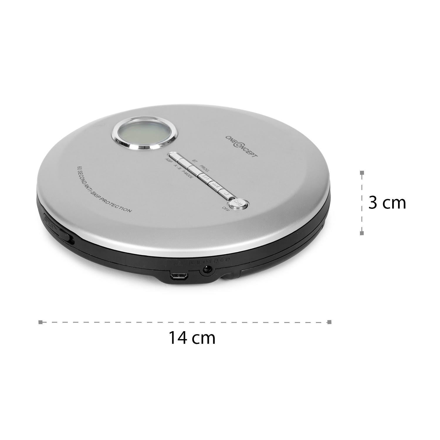 Проигрыватель компакт-дисков OneConcept Discman CDC 100 BT (10031566) - фото 5