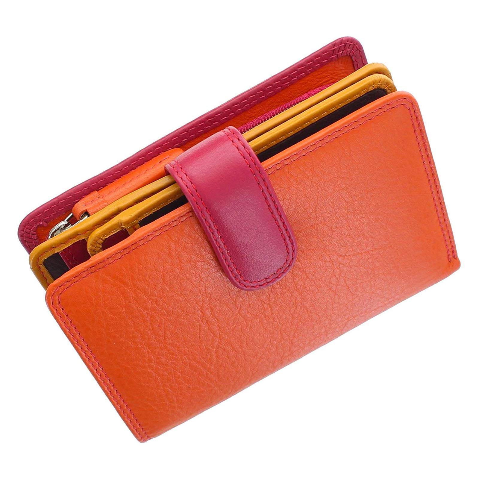 Кошелек женский кожаный Visconti RB51 - Fiji Orange Multi
