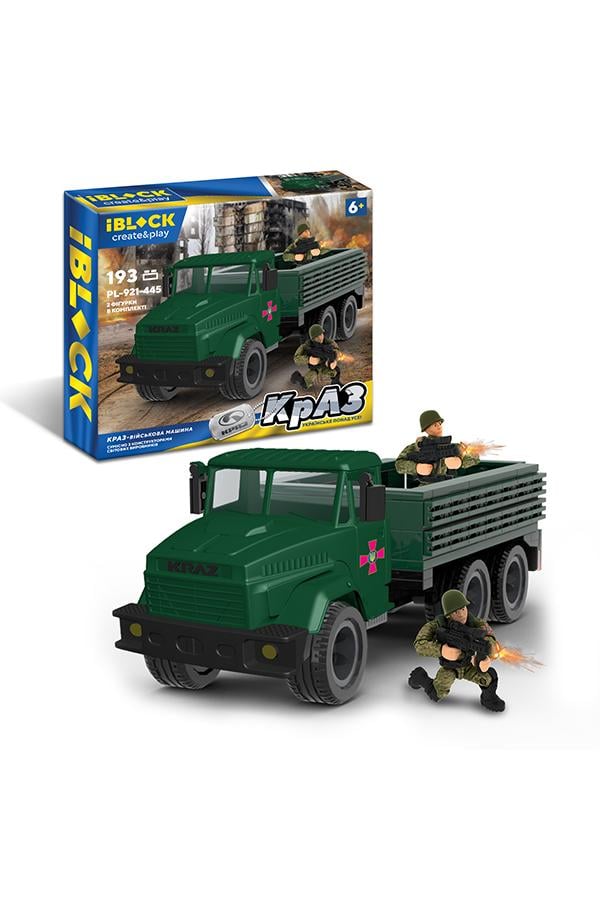 Конструктор IBLOCK Армія КрАЗ Військова машина Різнокольоровий (ЦБ 00247163)