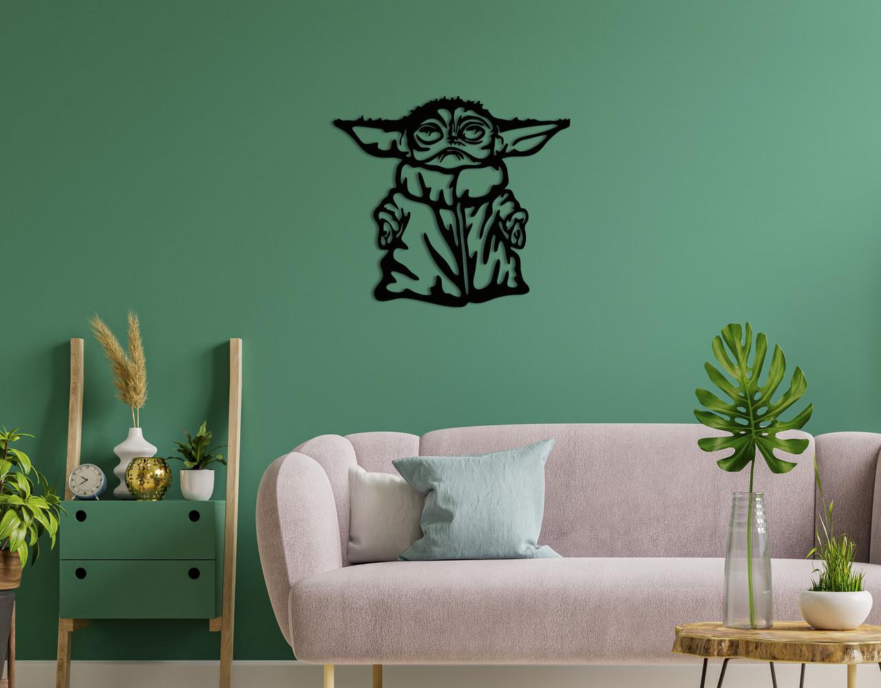 Декоративное панно на стену Upwood Decor Yoda 27,5х25 см Black (1572454441)