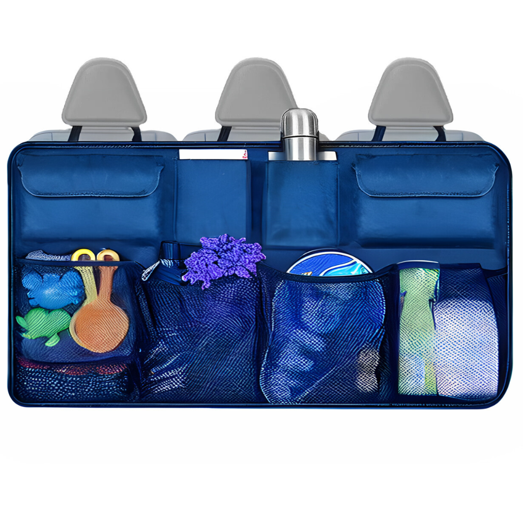 Органайзер автомобільний на спинку сидіння 8 секцій 60х42 см Синій Органайзер автомобільний на спинку сидіння 8 секцій 60х42 см Синій