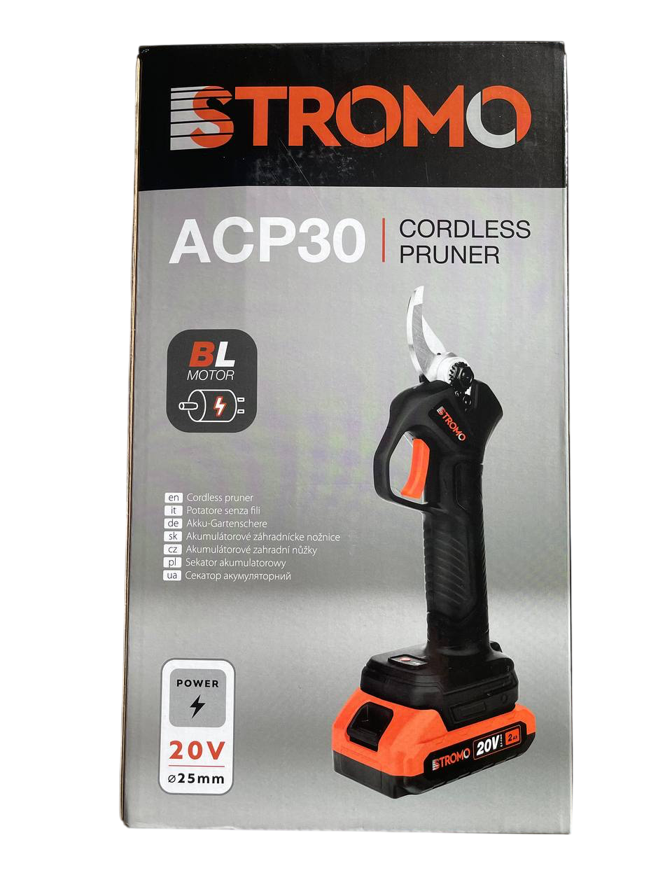 Секатор акумуляторний Stromo ACP-30 20В 2А·год Ø25 мм безщіткові АКБ та ЗП (300300) - фото 5 Секатор акумуляторний Stromo ACP-30 20В 2А·год Ø25 мм безщіткові АКБ та ЗП (300300) - фото 5