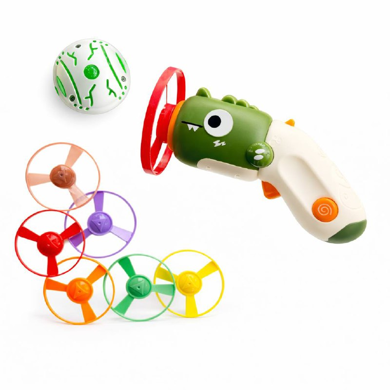 Детский игровой набор TK Group 123-6 K механический запускатель подсветка/диски/волчка Летающие диски (2621771683)