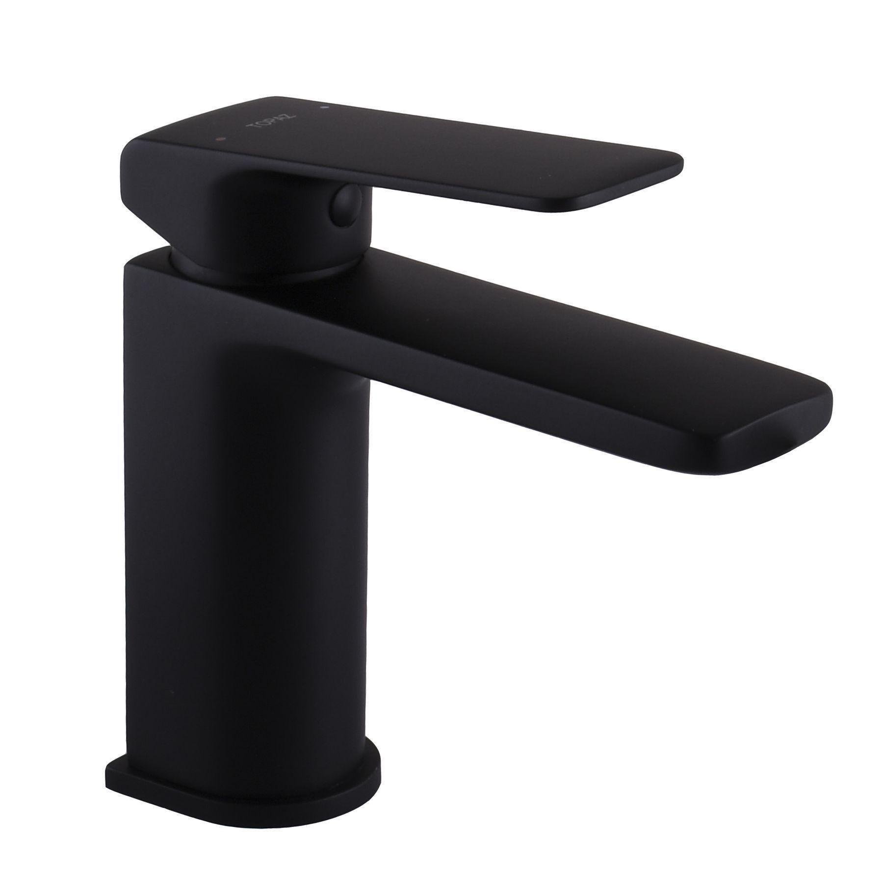 Смеситель для умывальника TOPAZ Черный матовый (20839)