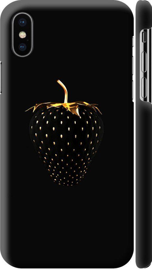 Чехол на iPhone XS Черная клубника (3585c-1583-42517)