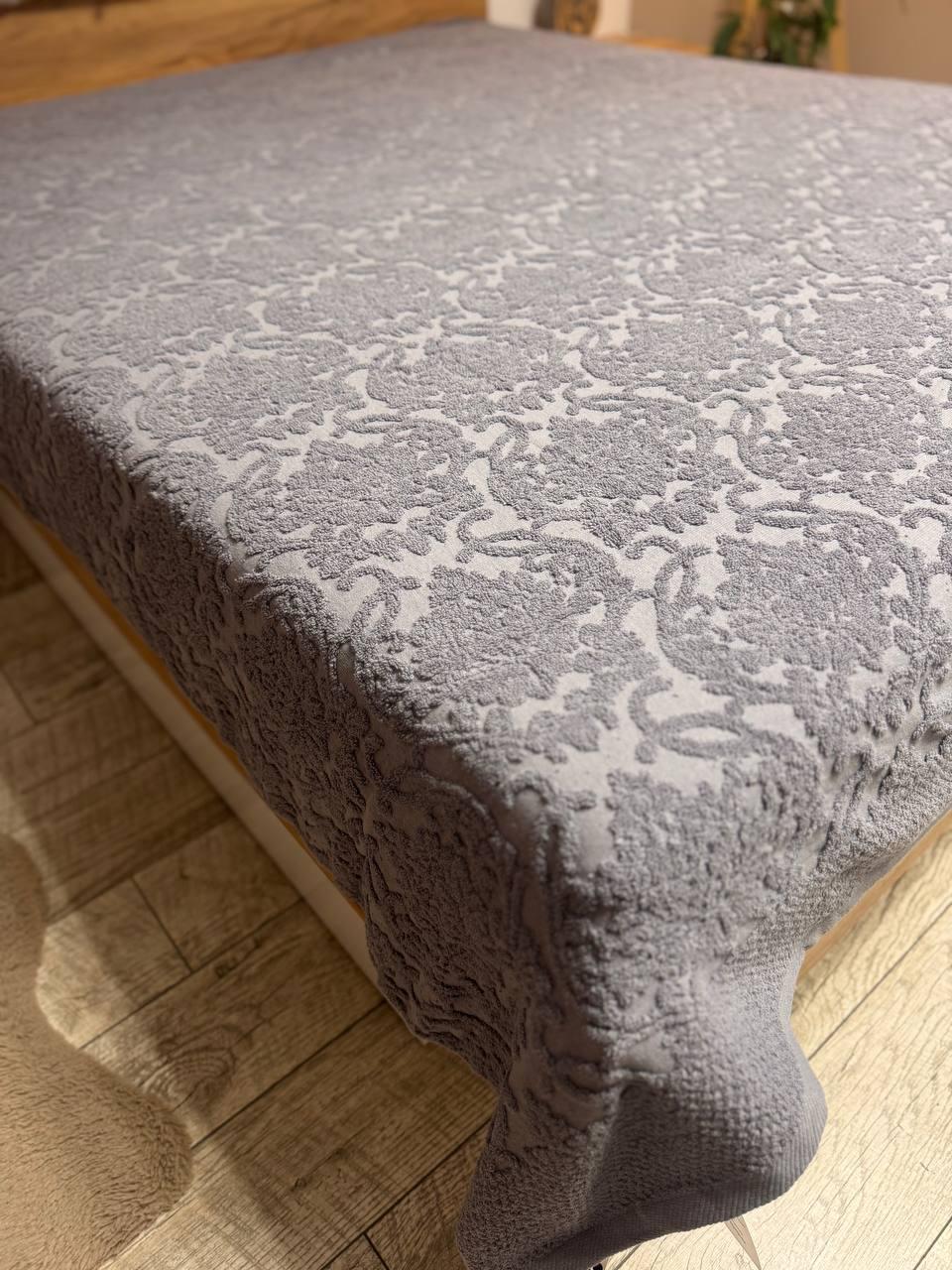 Покривало махрове євро 200х220 см Графітовий (П4К-Al-mahr-pro-002) - фото 3 Покривало махрове євро 200х220 см Графітовий (П4К-Al-mahr-pro-002) - фото 3