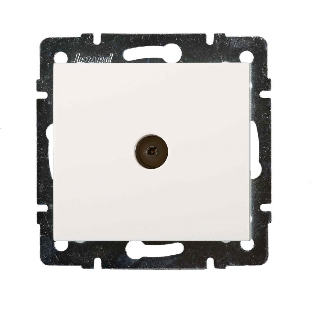 Розетка Lezard Rain телевизионная проходная без рамки Белый (703-0288-129)