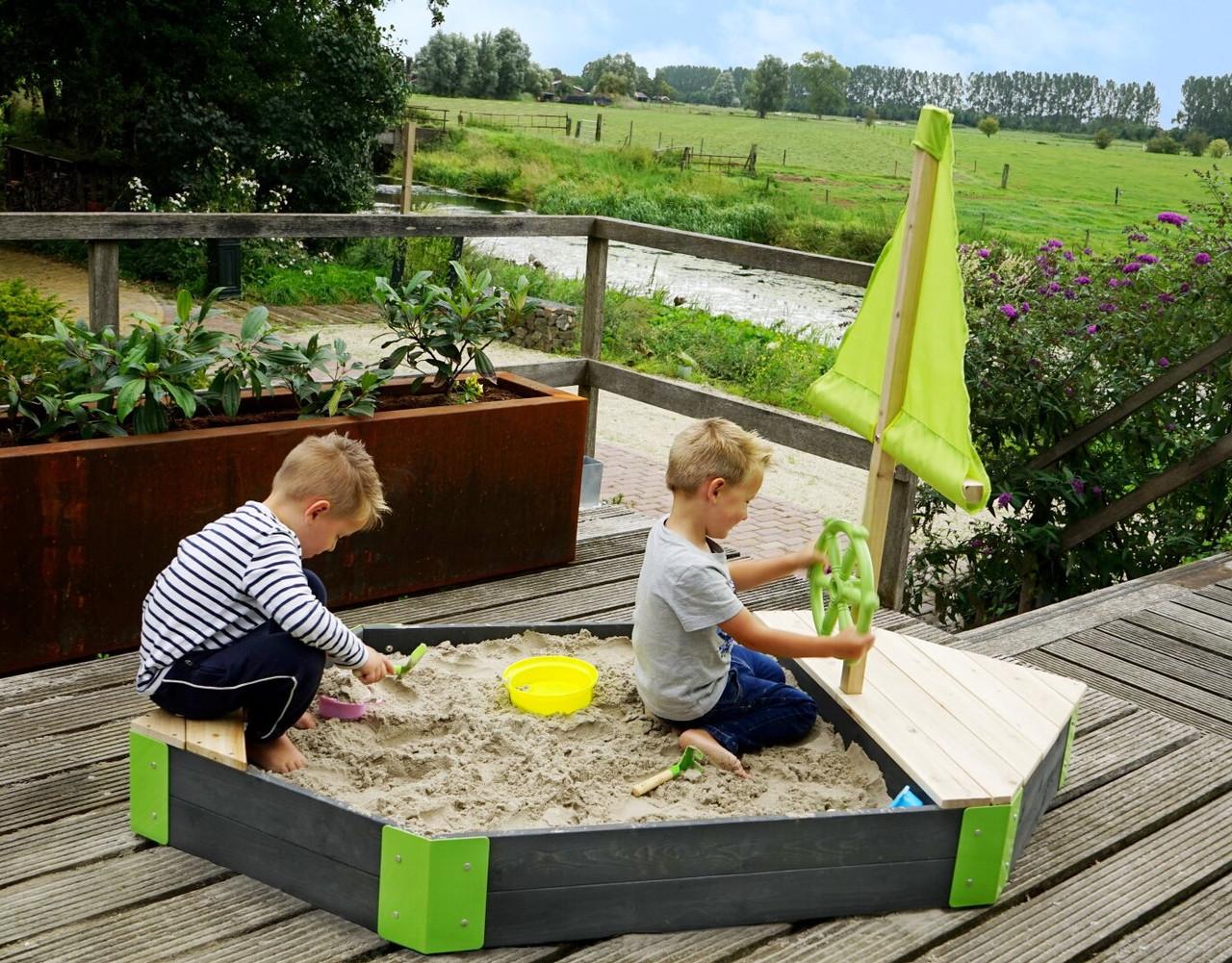 Песочница-корабль детская Exit Aksent из кипариса 190x90 см (2654930177) - фото 8