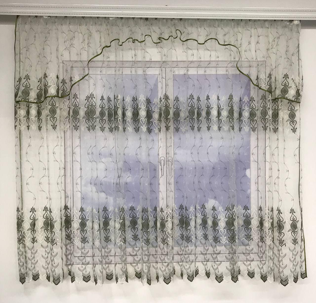 Занавеска ALBO из турецкого фатина ALBO 400x180 см Зеленый (KU-140-4-31)