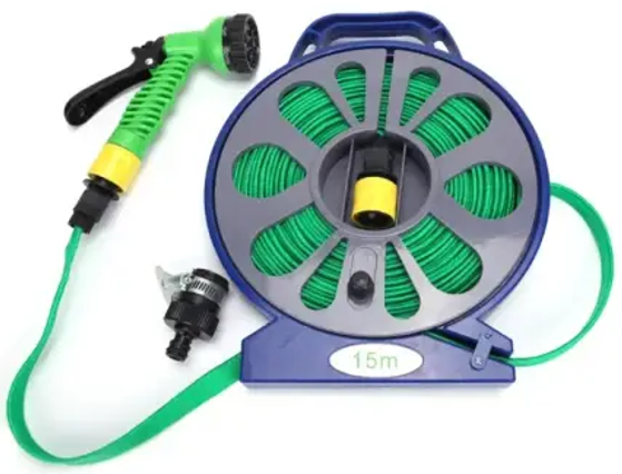 Шланг поливной с катушкой и распылителем 15 м Зеленый (27122877) - фото 9 Шланг поливной с катушкой и распылителем 15 м Зеленый (27122877) - фото 9