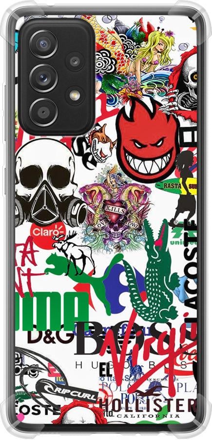Чехол на Samsung Galaxy A52s 5G A528B Many different logos (4022sp-2583-42517)