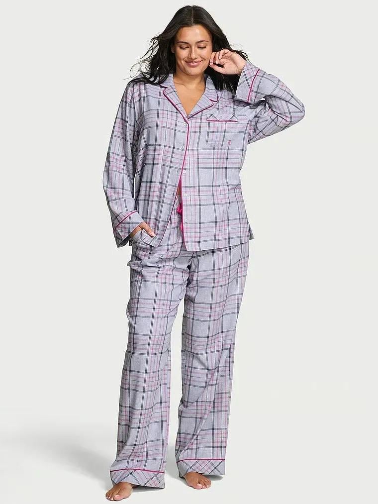 Піжама фланелева Victoria's Secret Flannel Long Pajama Set Blue Long Long S Блакитний (2671341D) Піжама фланелева Victoria's Secret Flannel Long Pajama Set Blue Long Long S Блакитний (2671341D)