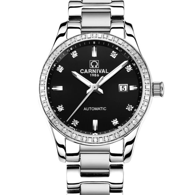 Годинник жіночий механічний Carnival Luiza Black (18244)