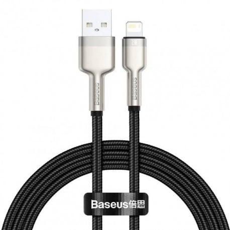 Кабель BASEUS Cafule Metal Lightning 2,4A 1 м Black (CALJK-A01) - фото 1