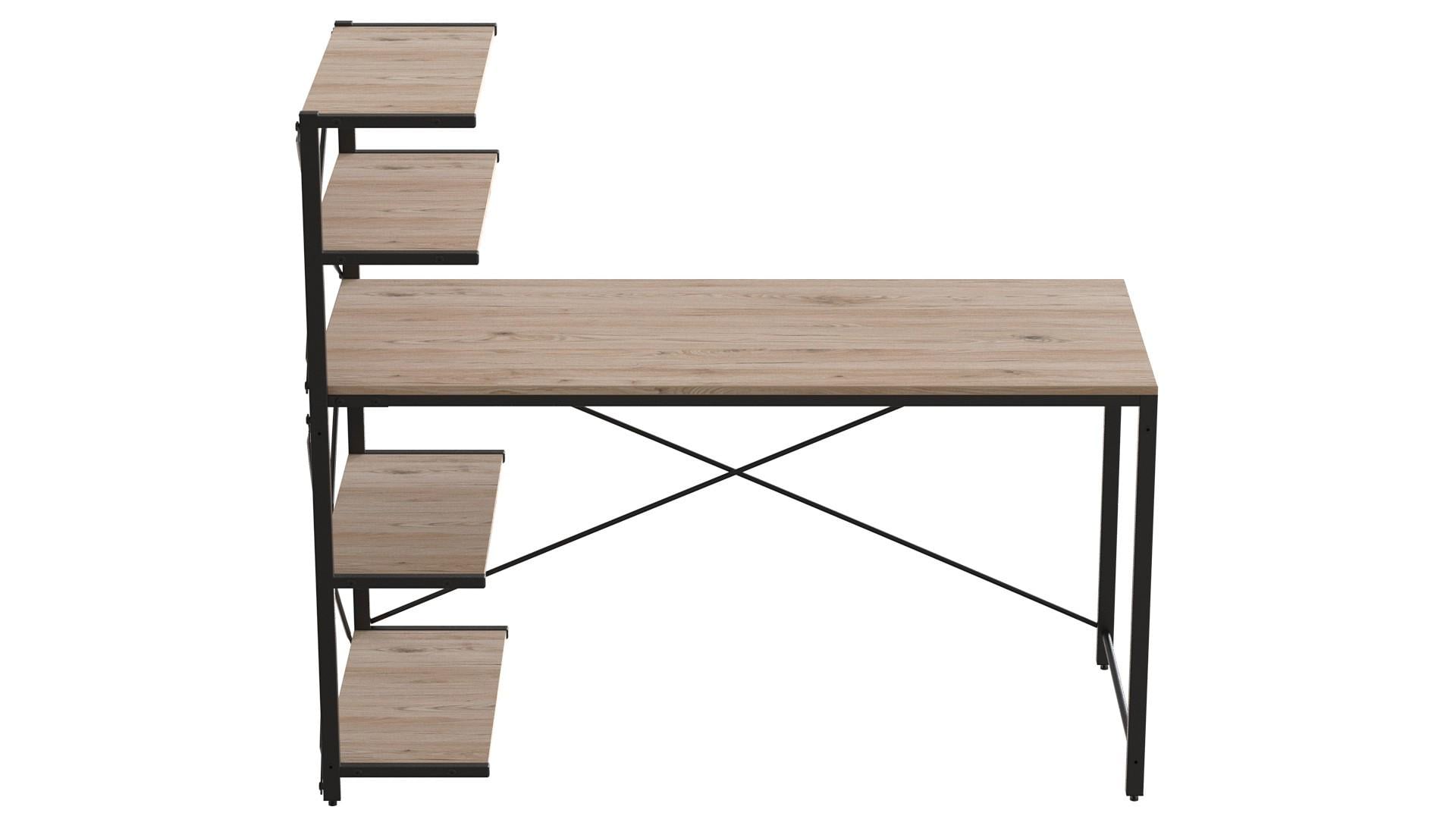 Компьютерный стол Ferrum-decor Джек ДСП 75x140x70 см Черный/Дуб Сан-Марино (FRD-105418)