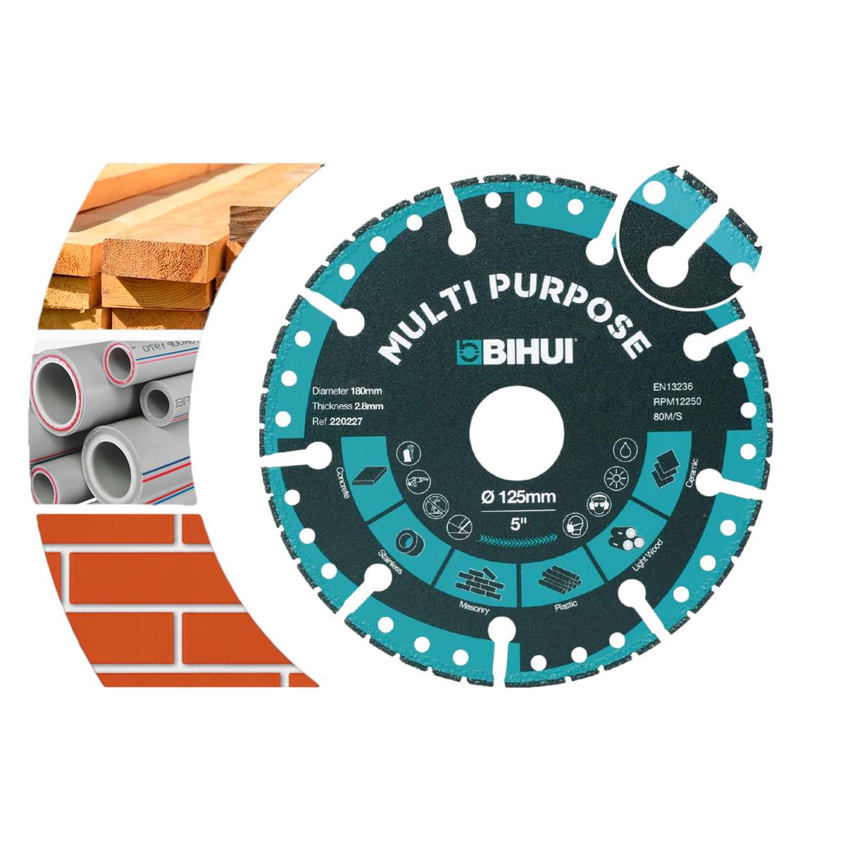 Диск алмазный BIHUI Multi Purpose 125x2,4x22,23 мм (DSBS125) - фото 2