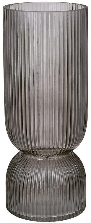 Ваза скляна Retro Carol 10х26 см Димчастий