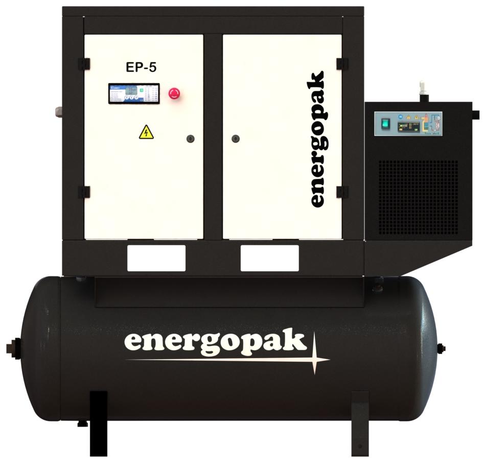 Компресор гвинтовий Energopak EP 5/RD-T270 з осушувачем та ресивером 270 л 0,6 м3/хв 12,5 бар 5 кВт - фото 2