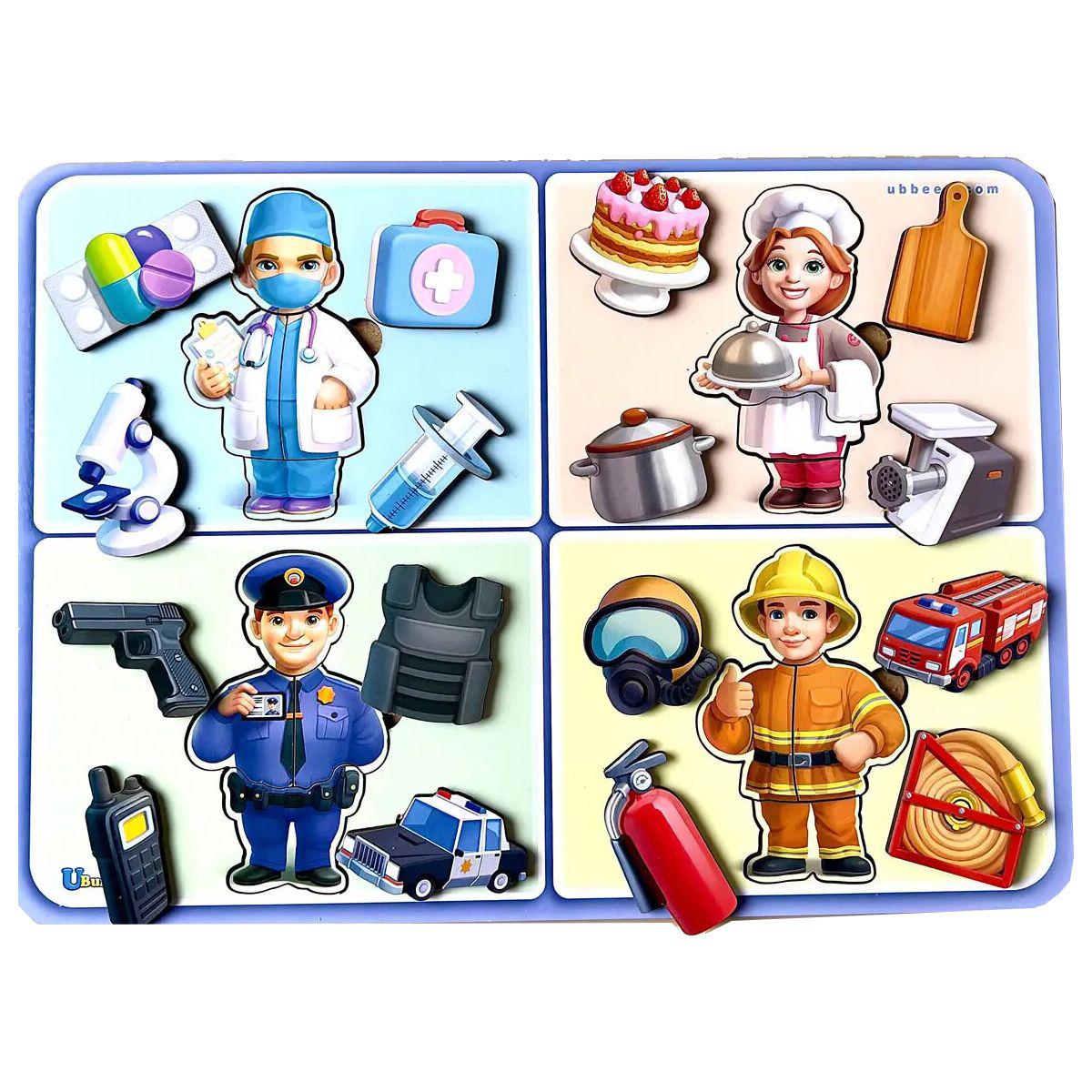 Деревянный пазл-вкладыш Профессии