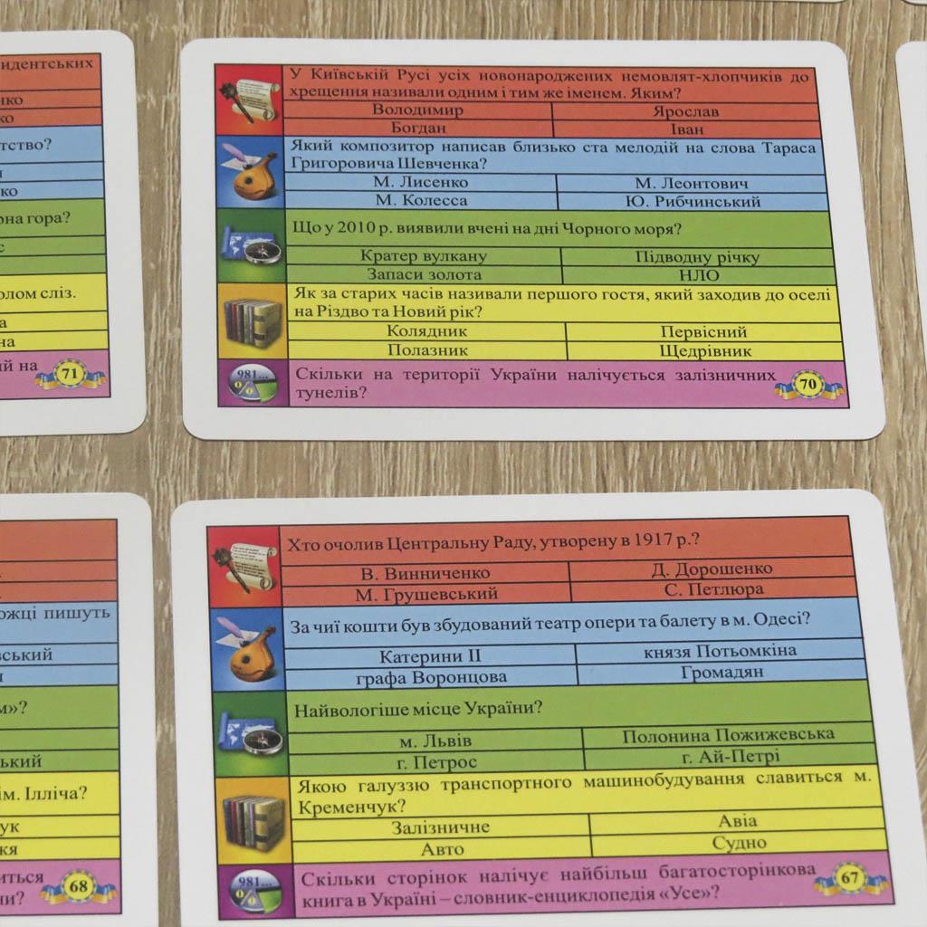 Настольная игра ARTOS GAMES Викторина Украина Разноцветный (SR-113-N-594) - фото 3