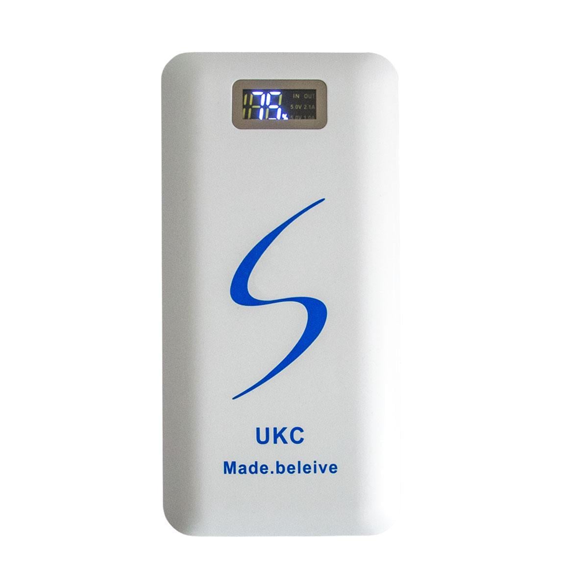 Павербанк UKC Smart 30000 mAh Led 2xUSB (1001563-White)