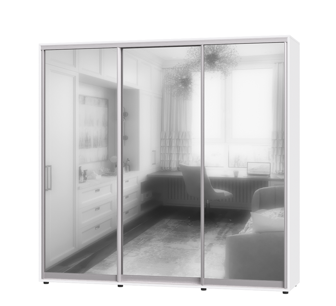 Шкаф-купе трехдверный Эверест ШК-04 220х60х220 см Нимфея Альба (07133)