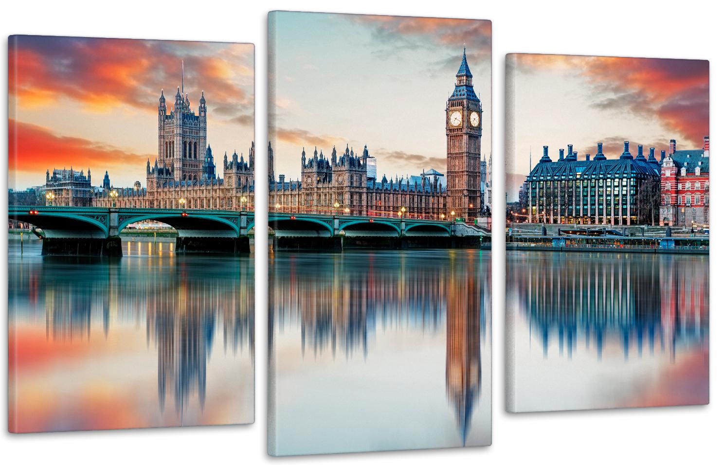 Картина модульная в гостиную/спальню Биг-Бен 70х130 см (Art-728_3)