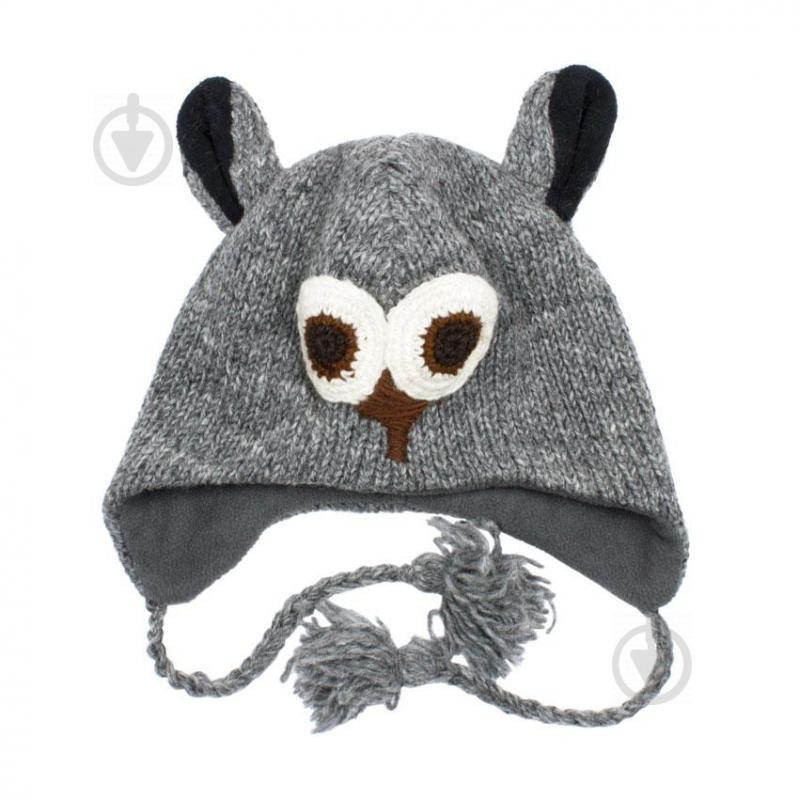 Шапка с ушками Kathmandu Owl Animals Оne size Темный Серый (22948)