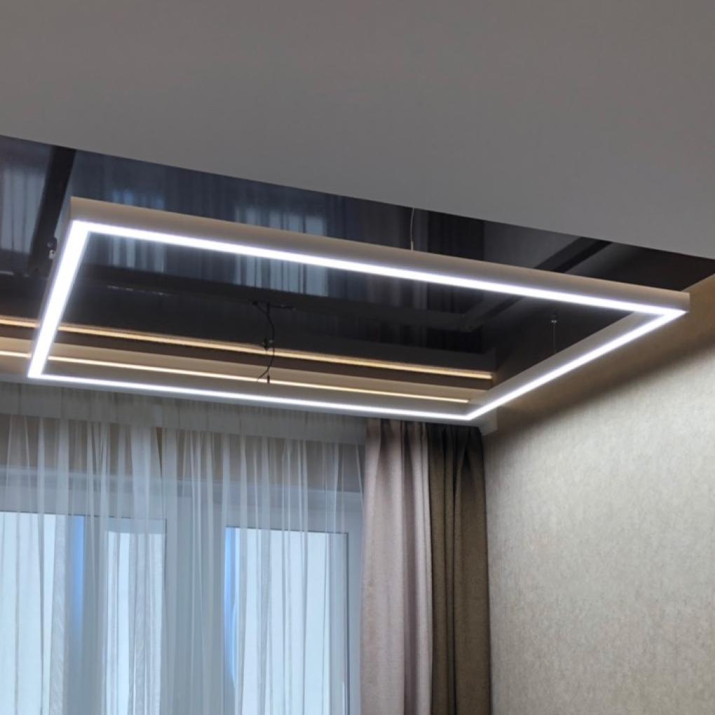 Светильник светодиодный X-LED 80 Вт квадратный 440x440x43 мм Черный (LSNK-80b) - фото 4 Светильник светодиодный X-LED 80 Вт квадратный 440x440x43 мм Черный (LSNK-80b) - фото 4