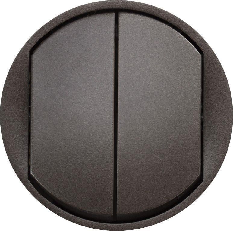 Панель на два выключателя графитовый 50x50 мм (605635)