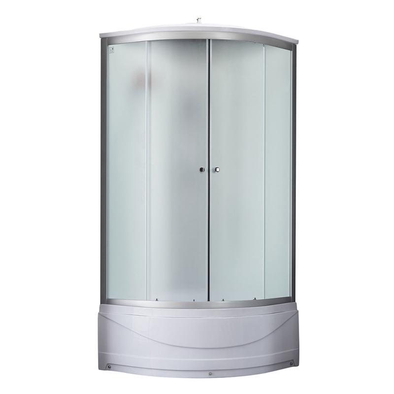 Гідробокс Lidz Tani SBM90x90.SAT.HIGH.FB високий скло Fabric + стінки WHI 4 мм