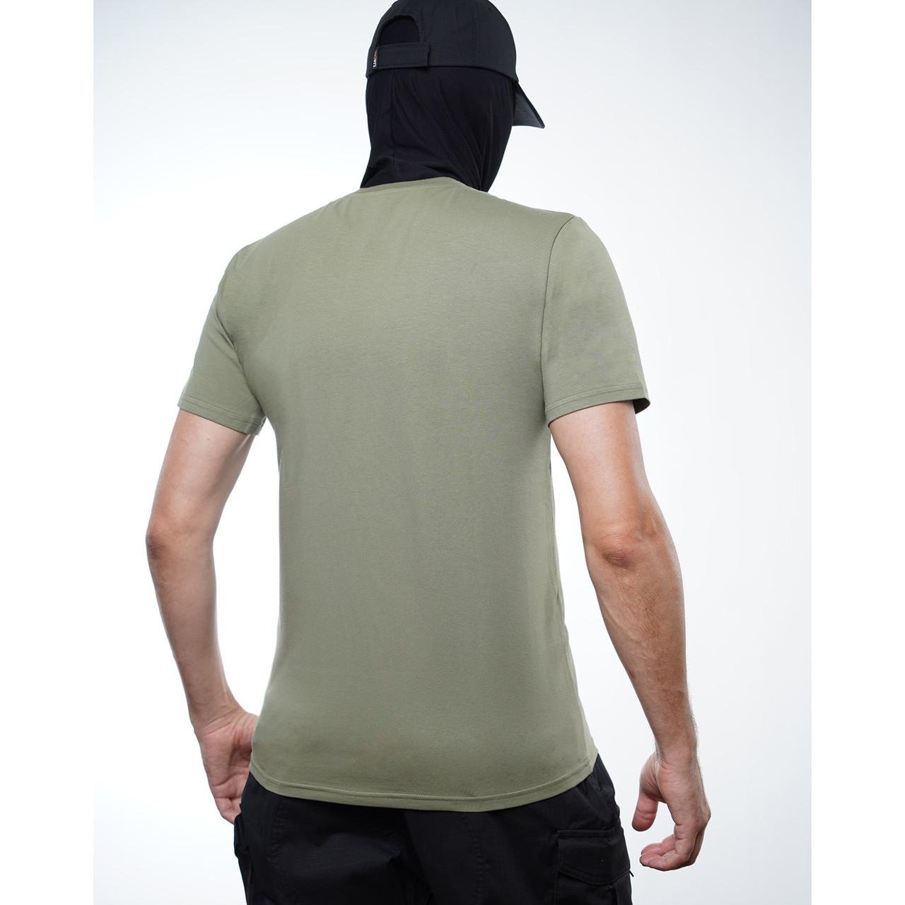 Футболка UATAC с большим принтом UATAC Трезубец L Olive (2733763479) - фото 3