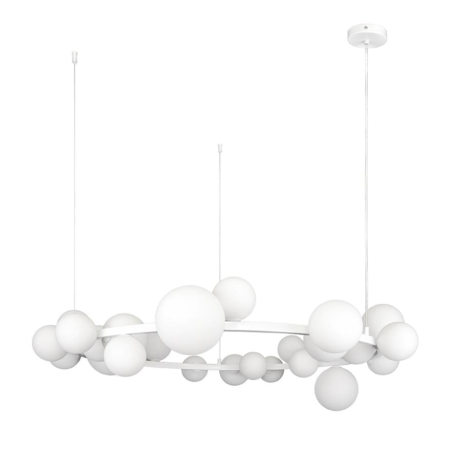 Люстра підвісна кільце з плафонами Light House LS-17132-24 WH/WH білий плафон Білий 