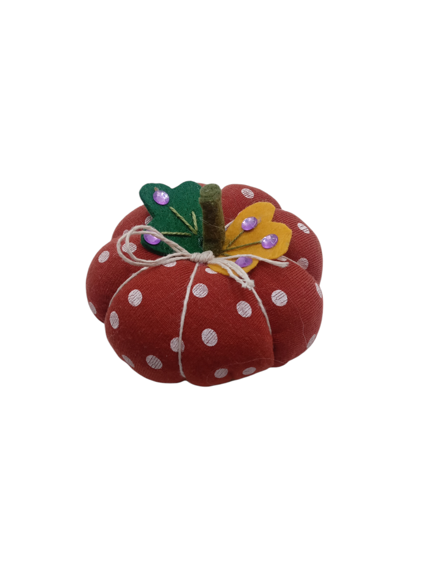 Декор на Геловін ручної роботи Гарбуз в горошок (1094)